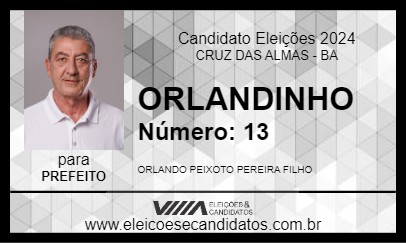 Candidato ORLANDINHO 2024 - CRUZ DAS ALMAS - Eleições