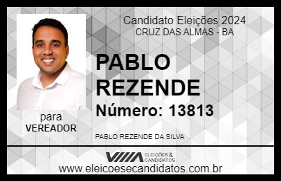 Candidato PABLO REZENDE 2024 - CRUZ DAS ALMAS - Eleições