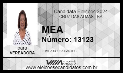 Candidato MEA 2024 - CRUZ DAS ALMAS - Eleições