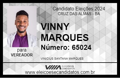 Candidato VINNY MARQUES 2024 - CRUZ DAS ALMAS - Eleições