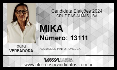 Candidato MIKA 2024 - CRUZ DAS ALMAS - Eleições