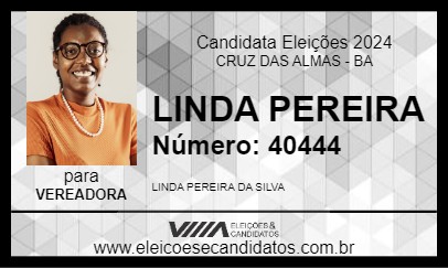 Candidato LINDA PEREIRA 2024 - CRUZ DAS ALMAS - Eleições