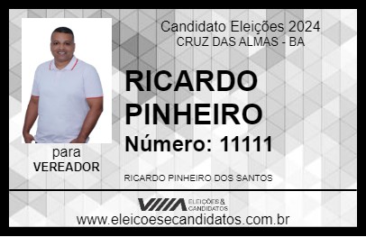 Candidato RICARDO PINHEIRO 2024 - CRUZ DAS ALMAS - Eleições