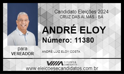 Candidato ANDRÉ ELOY 2024 - CRUZ DAS ALMAS - Eleições