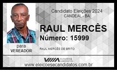 Candidato RAUL MERCÊS 2024 - CANDEAL - Eleições