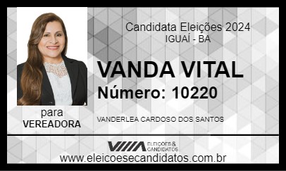 Candidato VANDA VITAL 2024 - IGUAÍ - Eleições