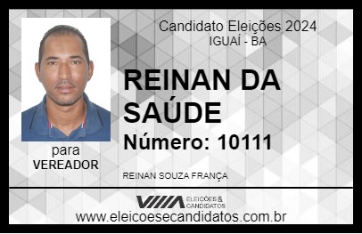 Candidato REINAN DA SAÚDE 2024 - IGUAÍ - Eleições