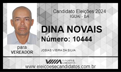 Candidato DINA NOVAIS 2024 - IGUAÍ - Eleições