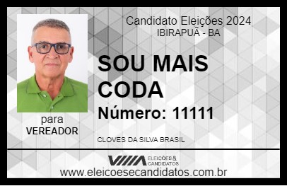 Candidato SOU MAIS CODA 2024 - IBIRAPUÃ - Eleições