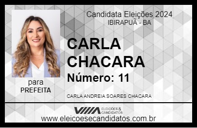 Candidato CARLA CHACARA 2024 - IBIRAPUÃ - Eleições