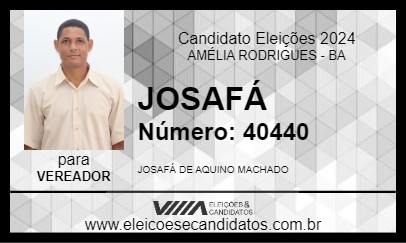 Candidato JOSAFÁ 2024 - AMÉLIA RODRIGUES - Eleições