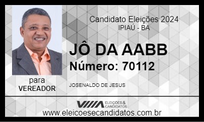 Candidato JÔ DA AABB 2024 - IPIAÚ - Eleições