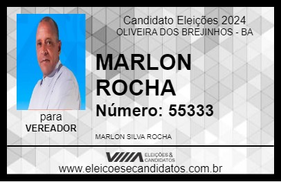 Candidato MARLON ROCHA 2024 - OLIVEIRA DOS BREJINHOS - Eleições