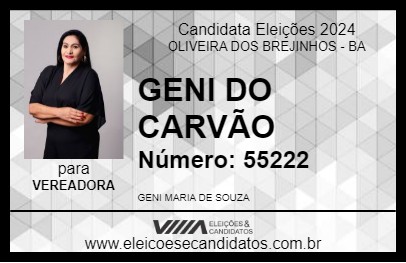 Candidato GENI DO CARVÃO 2024 - OLIVEIRA DOS BREJINHOS - Eleições