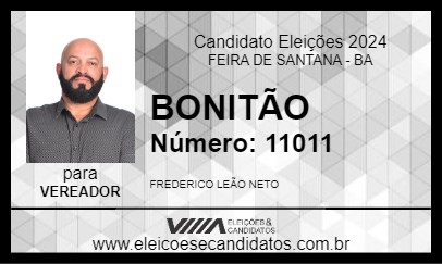 Candidato BONITÃO 2024 - FEIRA DE SANTANA - Eleições