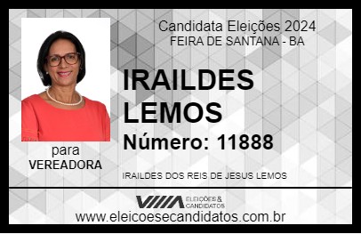 Candidato IRAILDES LEMOS 2024 - FEIRA DE SANTANA - Eleições