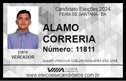 Candidato ALAMO CORRERIA 2024 - FEIRA DE SANTANA - Eleições