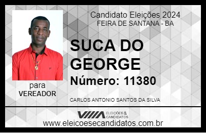 Candidato SUCA DO GEORGE 2024 - FEIRA DE SANTANA - Eleições