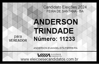 Candidato ANDERSON TRINDADE 2024 - FEIRA DE SANTANA - Eleições