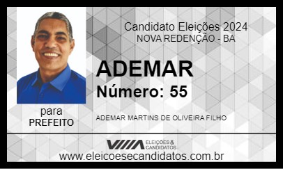 Candidato ADEMAR 2024 - NOVA REDENÇÃO - Eleições