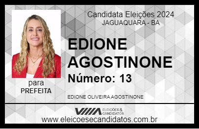 Candidato EDIONE AGOSTINONE 2024 - JAGUAQUARA - Eleições