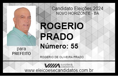 Candidato ROGERIO PRADO 2024 - NOVO HORIZONTE - Eleições