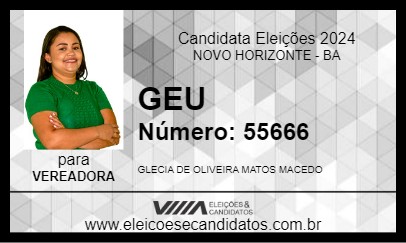 Candidato GEU 2024 - NOVO HORIZONTE - Eleições