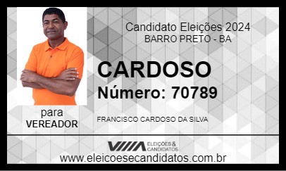 Candidato CARDOSO 2024 - BARRO PRETO - Eleições