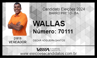 Candidato WALLAS 2024 - BARRO PRETO - Eleições