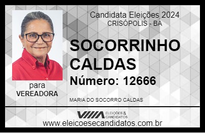 Candidato SOCORRINHO CALDAS 2024 - CRISÓPOLIS - Eleições