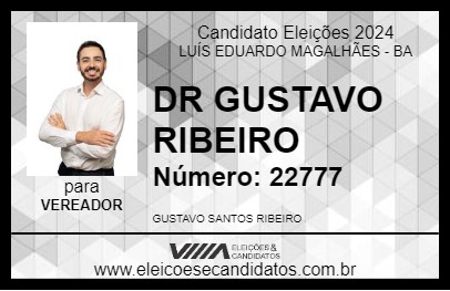 Candidato DR GUSTAVO RIBEIRO 2024 - LUÍS EDUARDO MAGALHÃES - Eleições