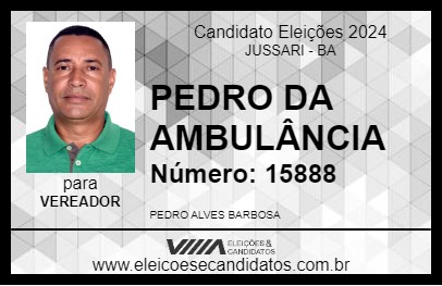 Candidato PEDRO DA AMBULÂNCIA 2024 - JUSSARI - Eleições