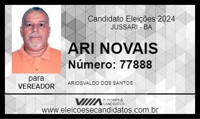 Candidato ARI NOVAIS 2024 - JUSSARI - Eleições