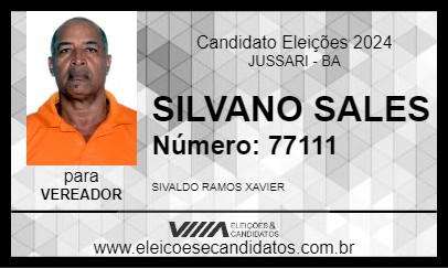 Candidato SILVANO SALES 2024 - JUSSARI - Eleições