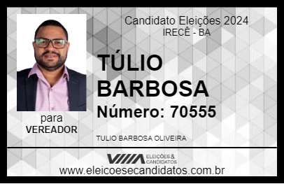 Candidato TÚLIO BARBOSA 2024 - IRECÊ - Eleições