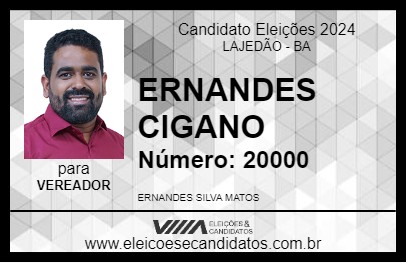 Candidato ERNANDES CIGANO 2024 - LAJEDÃO - Eleições