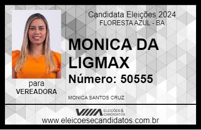 Candidato MONICA DA LIGMAX 2024 - FLORESTA AZUL - Eleições