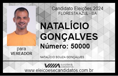 Candidato NATALÍCIO GONÇALVES 2024 - FLORESTA AZUL - Eleições