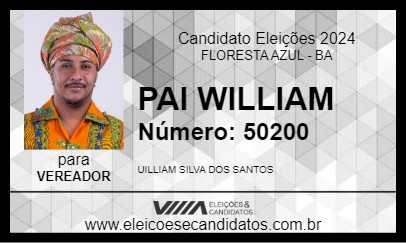 Candidato PAI WILLIAM 2024 - FLORESTA AZUL - Eleições