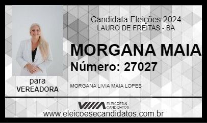 Candidato MORGANA MAIA 2024 - LAURO DE FREITAS - Eleições