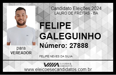 Candidato FELIPE GALEGUINHO 2024 - LAURO DE FREITAS - Eleições