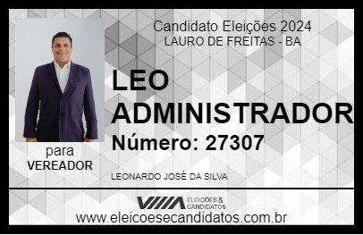 Candidato LEO ADMINISTRADOR 2024 - LAURO DE FREITAS - Eleições