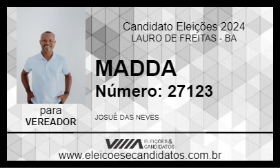 Candidato MADDA 2024 - LAURO DE FREITAS - Eleições