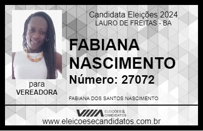 Candidato FABIANA NASCIMENTO 2024 - LAURO DE FREITAS - Eleições