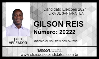 Candidato GILSON REIS 2024 - FEIRA DE SANTANA - Eleições