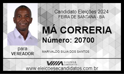 Candidato MÁ CORRERIA 2024 - FEIRA DE SANTANA - Eleições