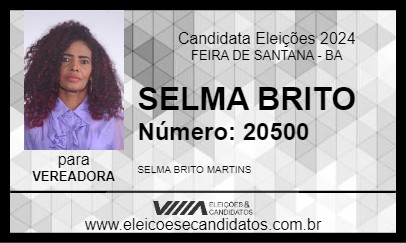 Candidato SELMA BRITO 2024 - FEIRA DE SANTANA - Eleições