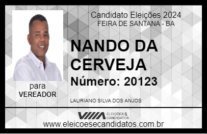 Candidato NANDO DA CERVEJA 2024 - FEIRA DE SANTANA - Eleições