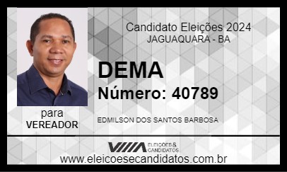 Candidato DEMA 2024 - JAGUAQUARA - Eleições