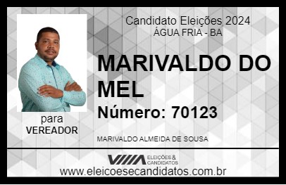 Candidato MARIVALDO DO MEL 2024 - ÁGUA FRIA - Eleições